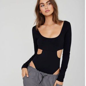 Seamless Cut Out Long Sleeve Bodysuit NWT